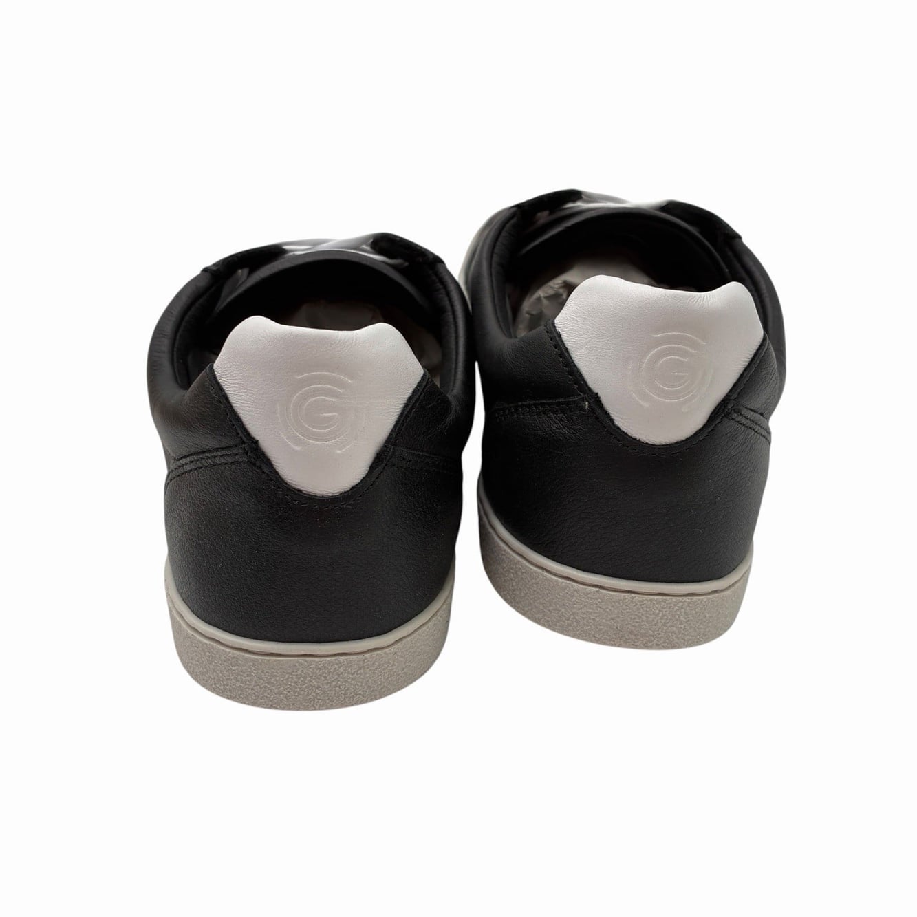 Groundies Universe Barefoot Sneakers Men’s Us 11.5 Eu 45 Black White Leather Nib — image 5 of 8